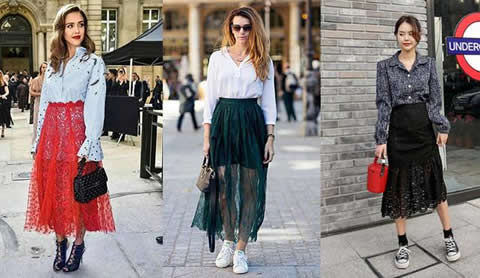 半身蕾丝长裙如何搭配,半身长裙潦倒男神搭配