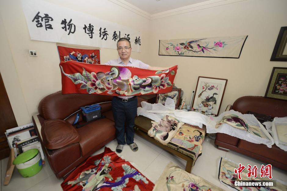 湖南桃源刺绣保护者 耗时二十年在家办博物馆 湖南桃源刺绣保护者 耗时二十年在家办博物馆