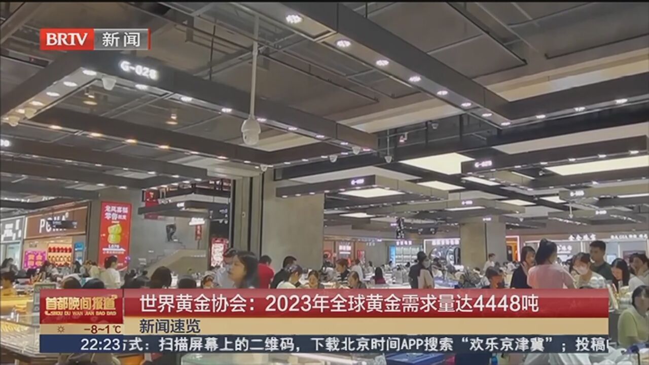 世界黄金协会：2023年全球黄金需求量达4448吨