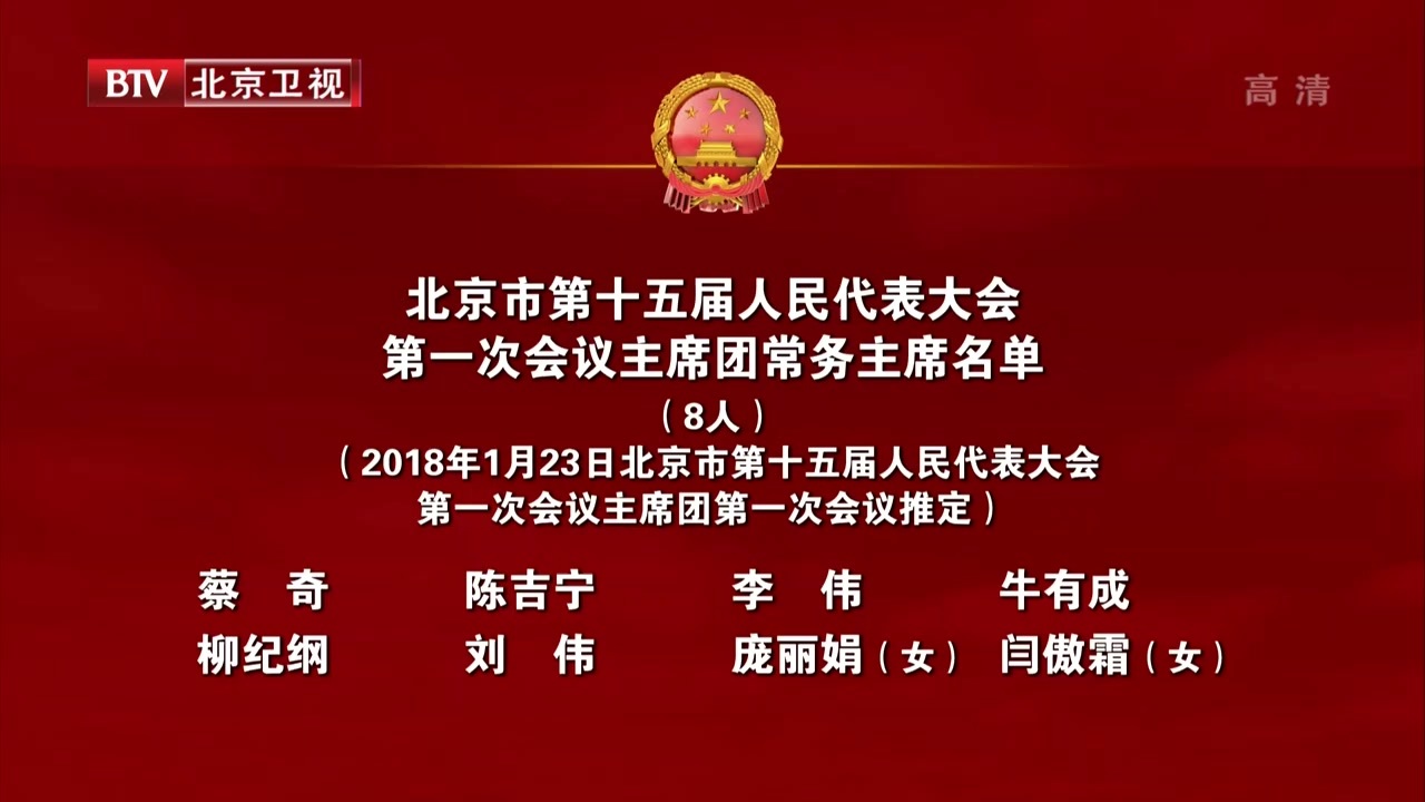 北京市第十五届人民代表大会第一次会议主席团常务主席名单 北京市第十五届人民代表大会第一次会议主席团常务主席名单