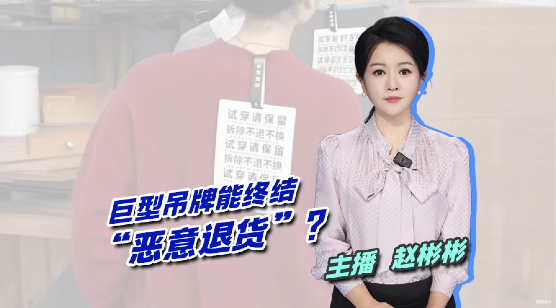 巨型吊牌能终结“恶意退货”吗? 巨型吊牌能终结“恶意退货”吗?