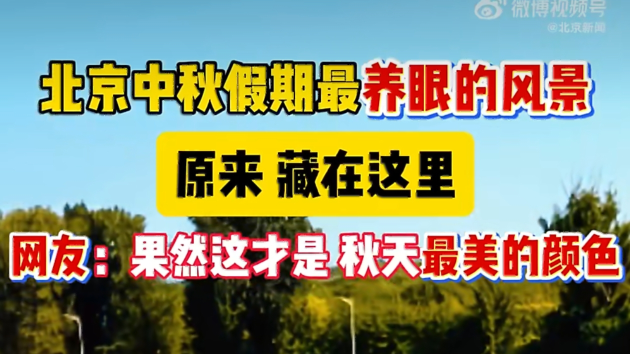 北京中秋假期最养眼的风景原来藏在这儿！网友：果然这才是秋天最美的颜色