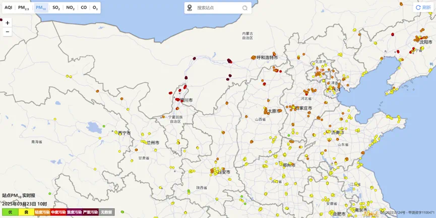 新一轮沙尘抵达华北,北京市PM10浓度快速抬升 新一轮沙尘抵达华北,北京市PM10浓度快速抬升