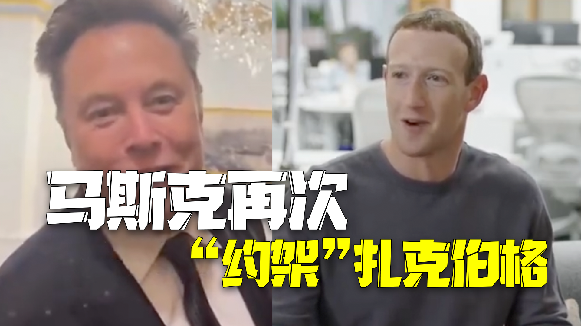 马斯克再次“约架”扎克伯格：时间地点规则随他挑！