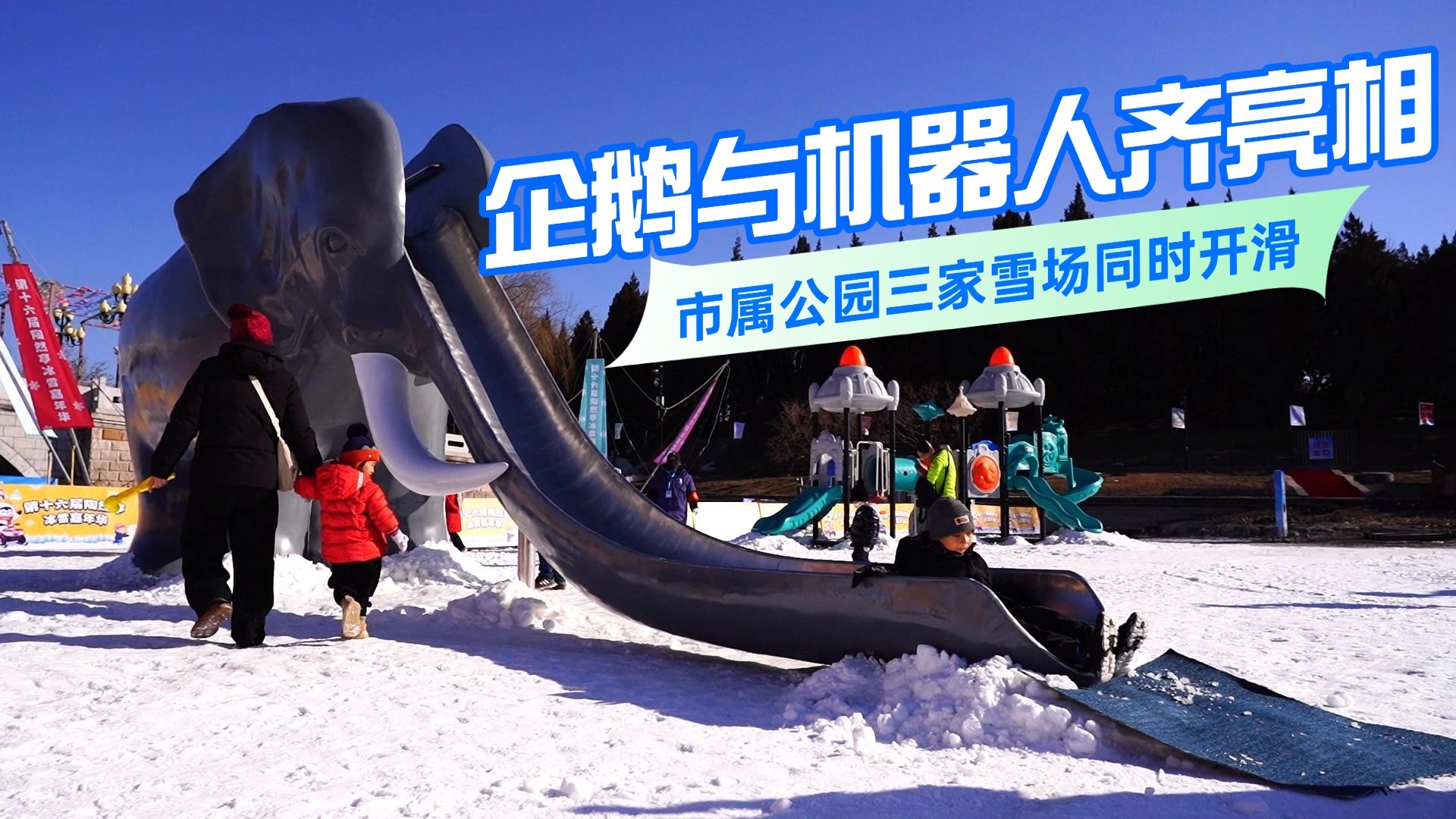 企鹅与机器人齐亮相 市属公园三家雪场同时开滑