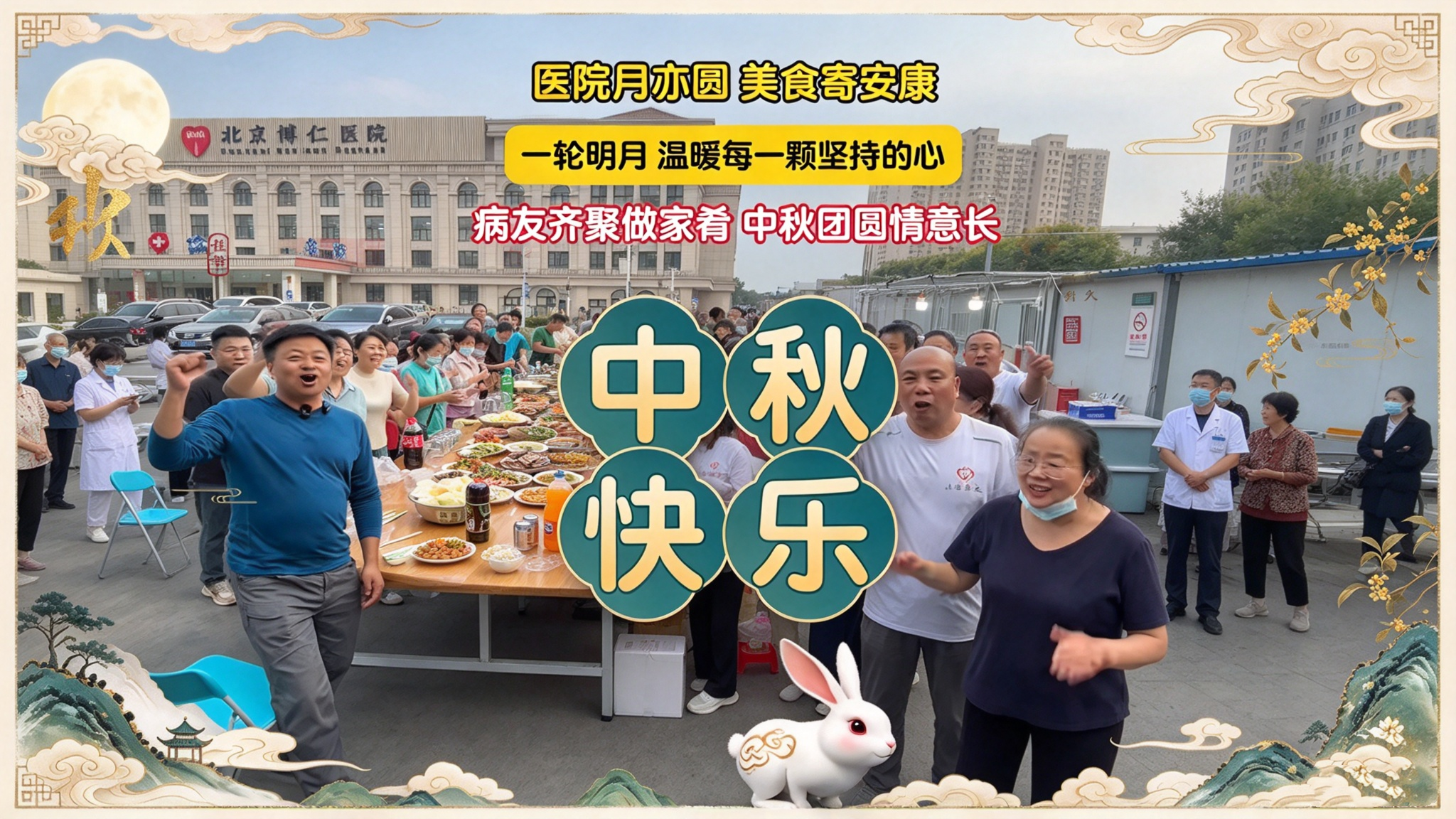 爱心厨房组织病友中秋欢聚：医院月亦圆，美食寄安康
