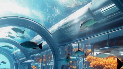 同学们用AI技术描绘的未来太空家园 同学们用AI技术描绘的未来太空家园