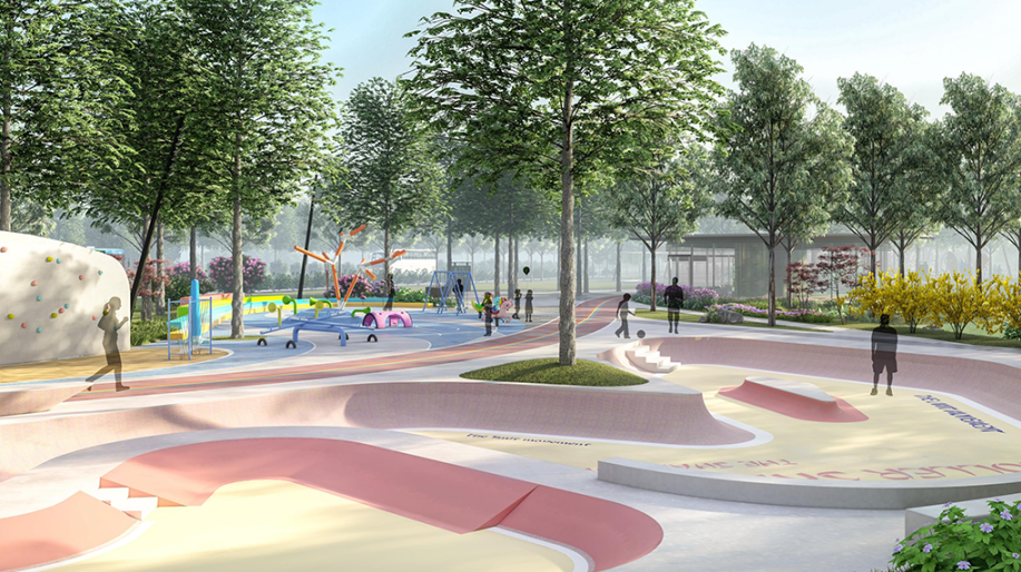 观景漫步、运动健身……“第一国门”活力健身公园即将完工