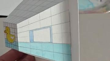 考验空间想象力！博主画 3D 小鸭子，你看出是凹面还是凸面？