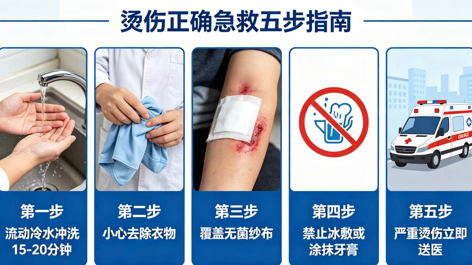 女子烫伤冰敷致组织坏死,医生公布正确五步急救 女子烫伤冰敷致组织坏死,医生公布正确五步急救