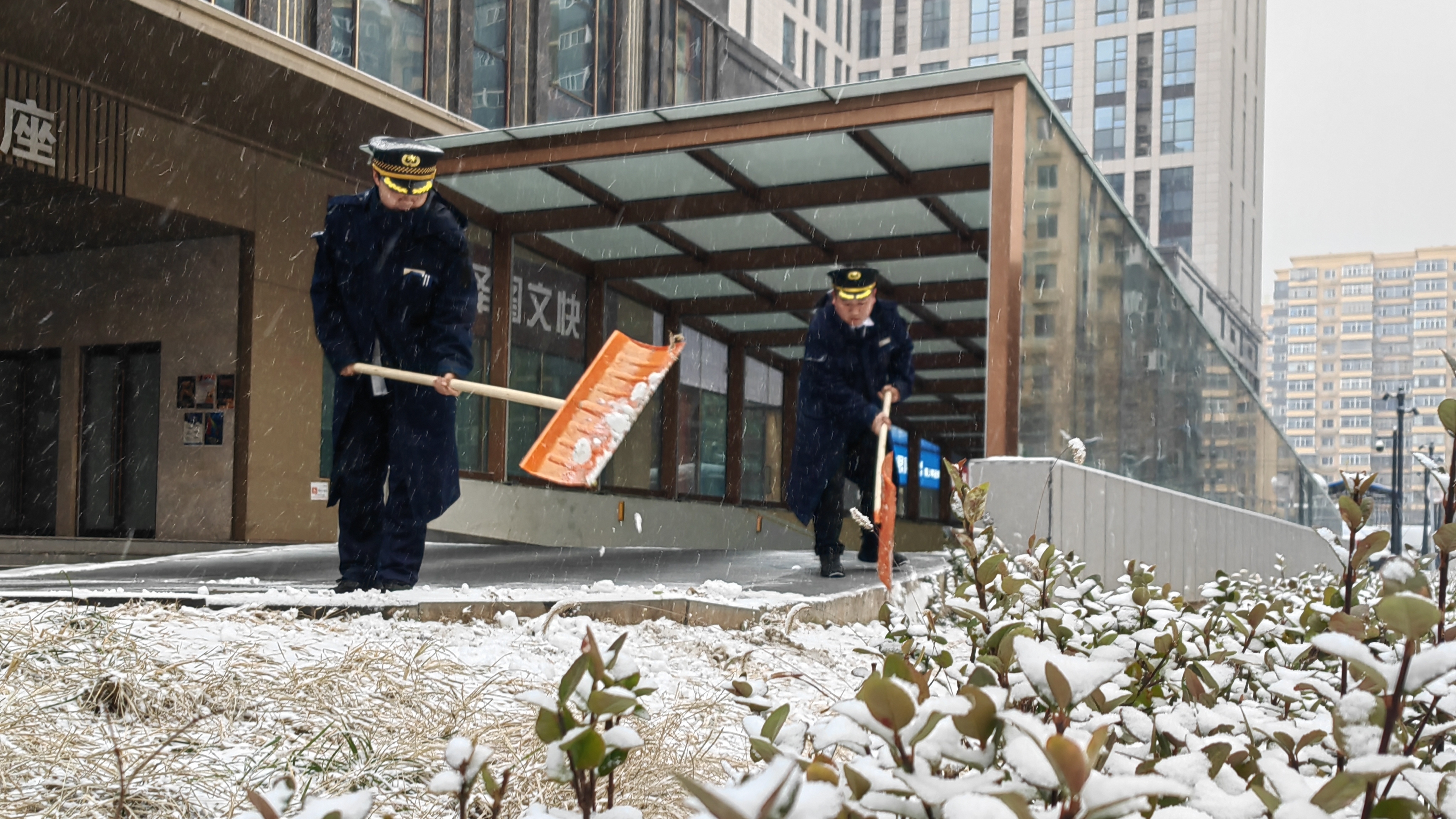初雪迎冬，守护同行！苹果园街道全力开展扫雪工作