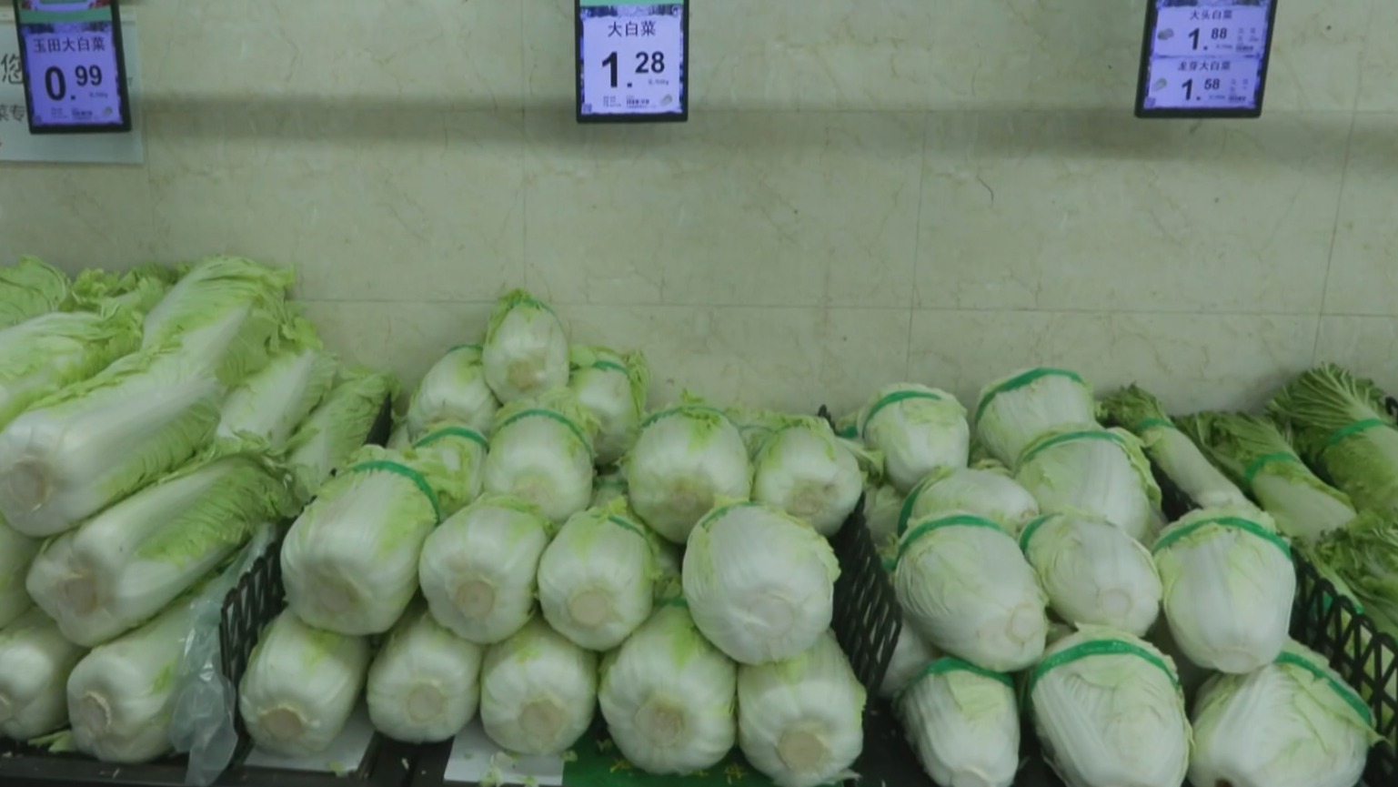 冬储大白菜上架各商超 “当家菜”见证民生变迁 冬储大白菜上架各商超 “当家菜”见证民生变迁