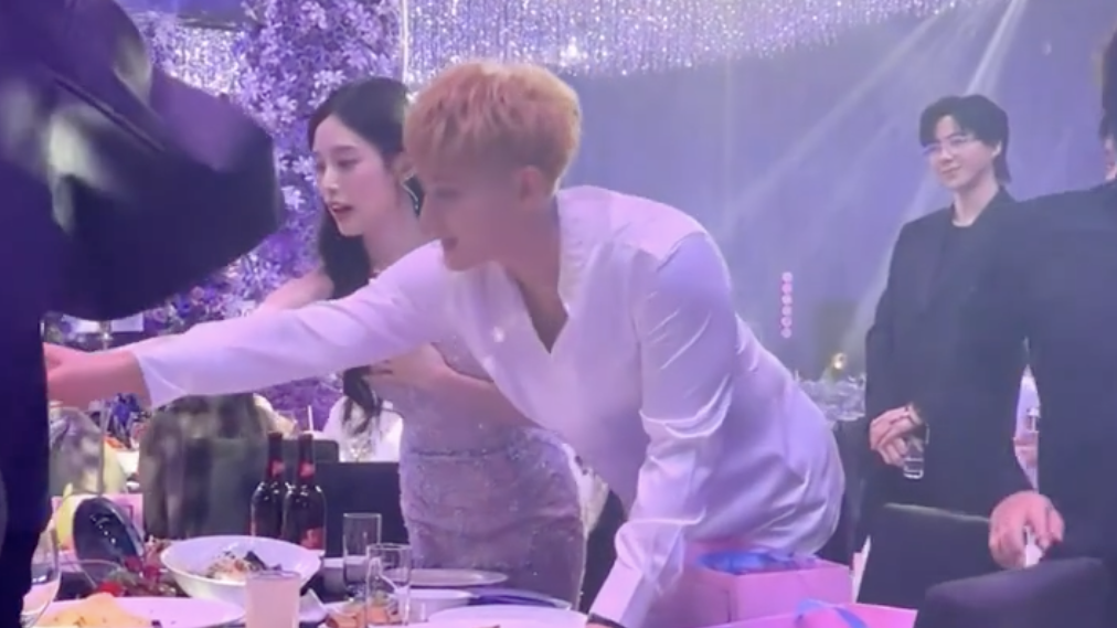 黄子韬徐艺洋婚礼晚宴现场，刘宇宁惊喜出席为好兄弟送祝福