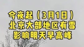 今夜起,北京大部地区有雪!影响明天早高峰 今夜起,北京大部地区有雪!影响明天早高峰