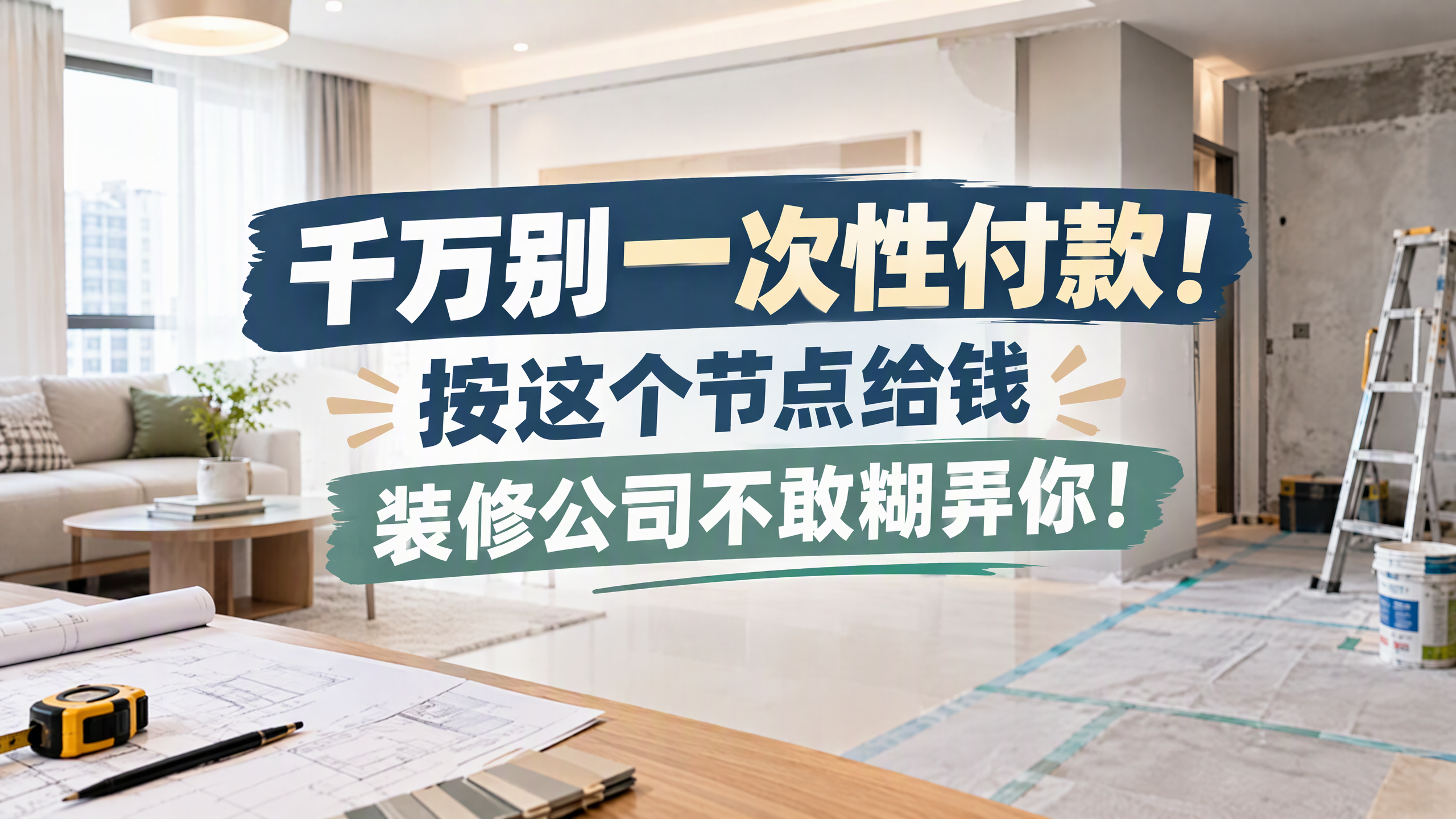 一次付全款不可取!这么给钱,装修公司不敢糊弄你! 一次付全款不可取!这么给钱,装修公司不敢糊弄你!