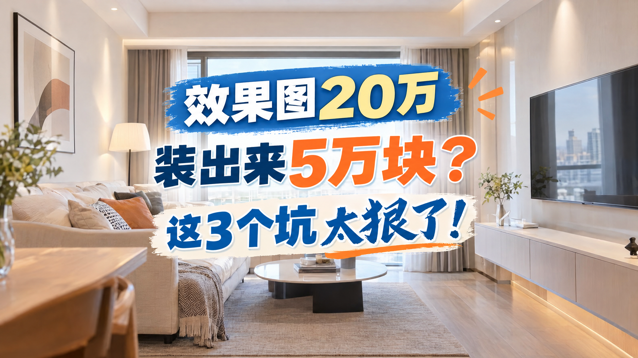 效果图20万，装出来只要5万块？ 这3个坑太狠了！
