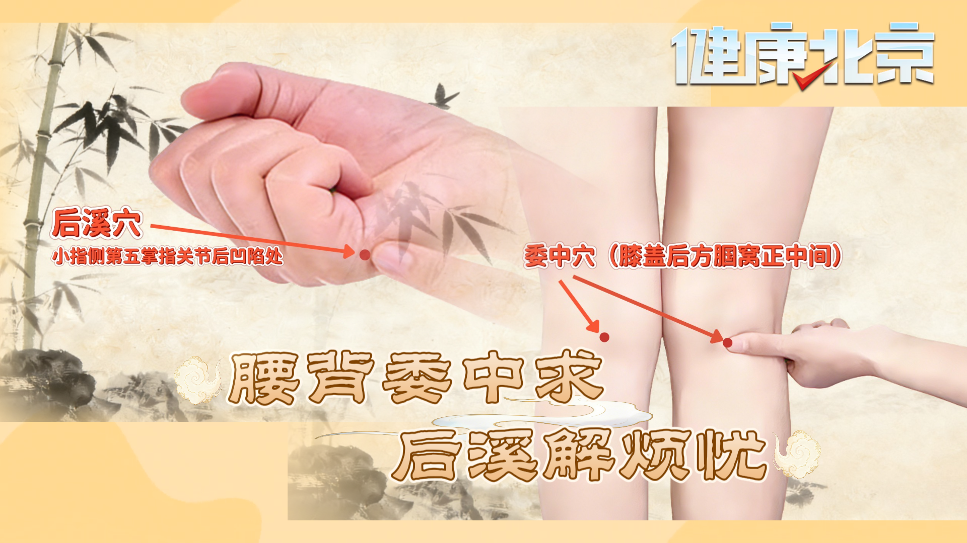 腰背委中求，后溪解烦忧：两个随身穴位