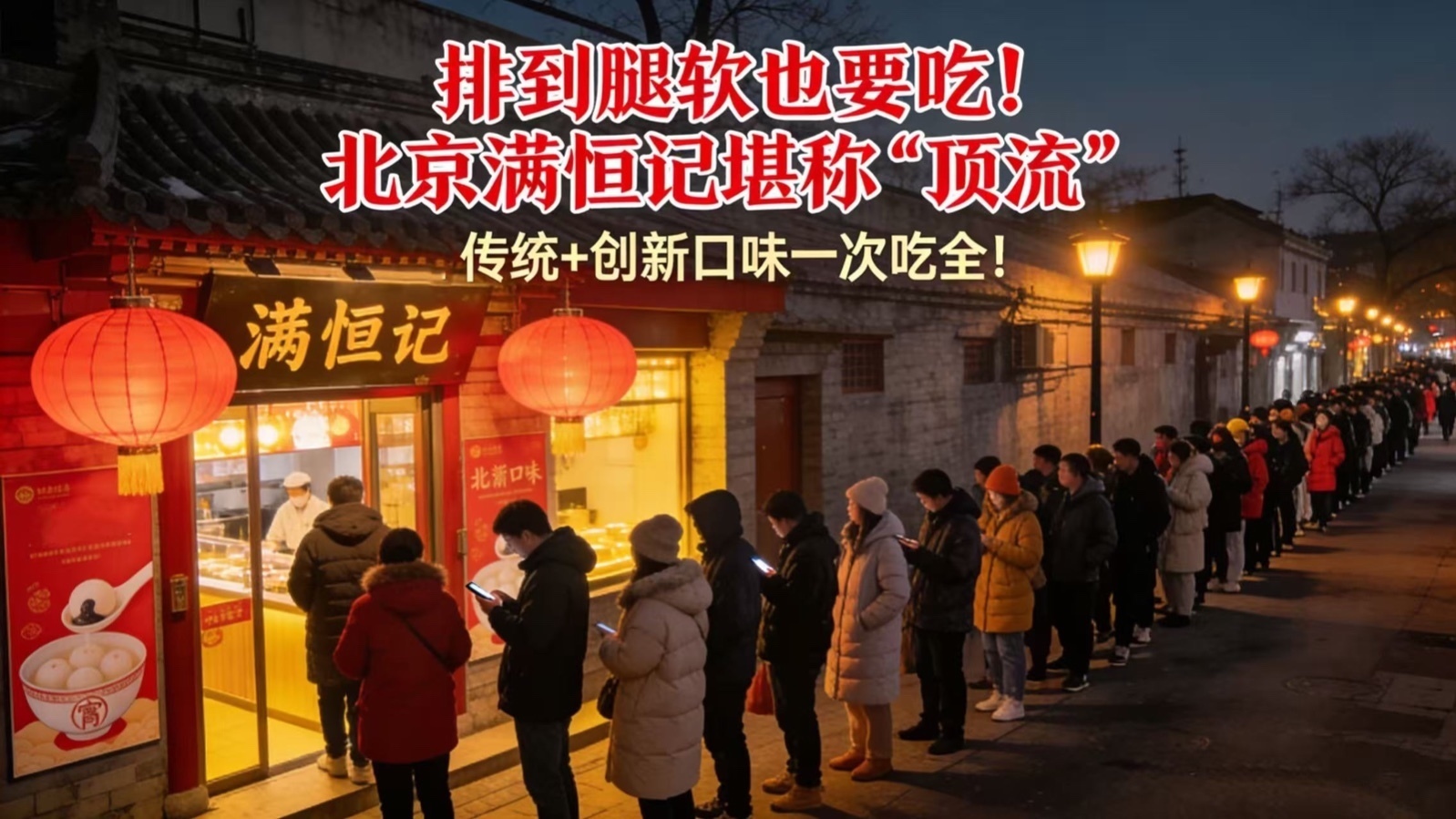 排到腿软也要吃！北京满恒记堪称“顶流”，传统+创新口味一次吃全！