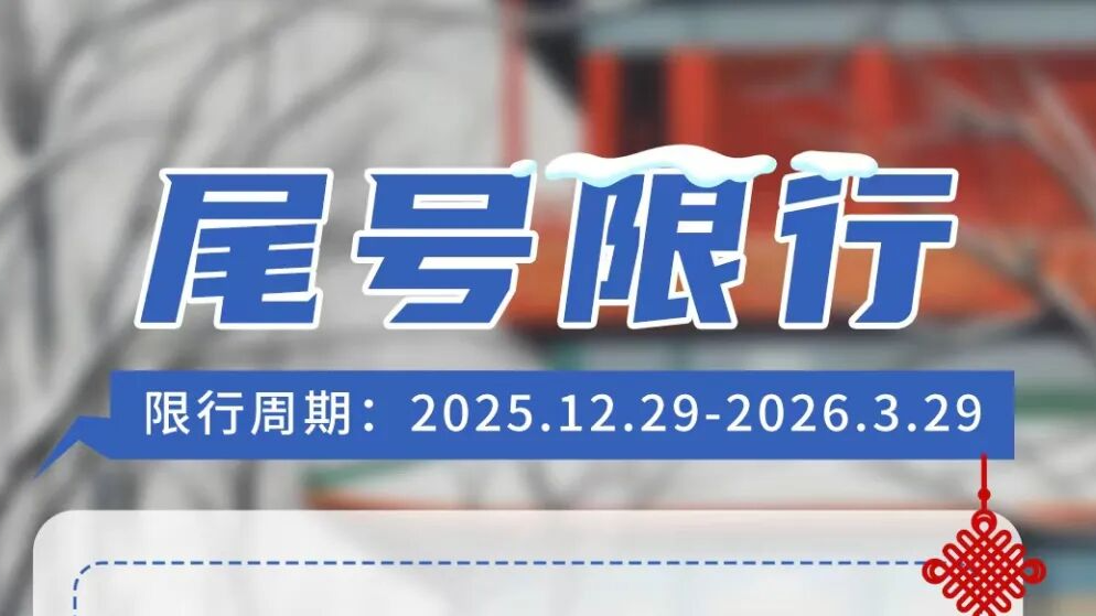 注意!北京下周一,尾号限行轮换 注意!北京下周一,尾号限行轮换