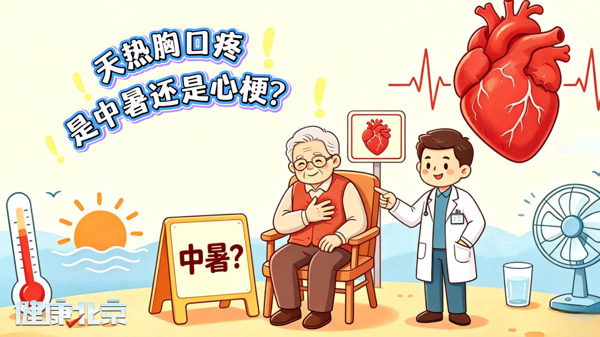 天热胸口疼 到底是中暑还是心梗？