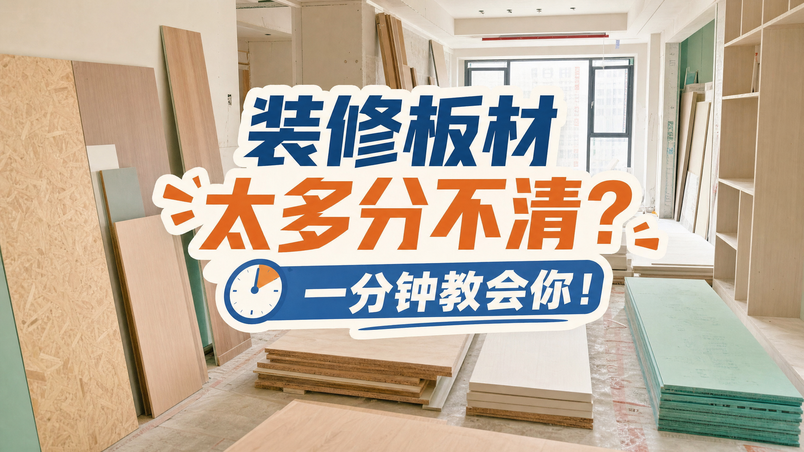 装修板材太多分不清？一分钟教你学会！