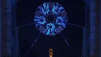 冬奥会主火炬点燃瞬间