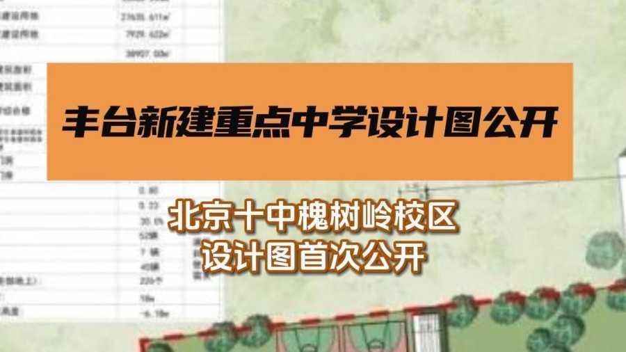 丰台这个新建重点中学设计图首次公开! 丰台这个新建重点中学设计图首次公开!