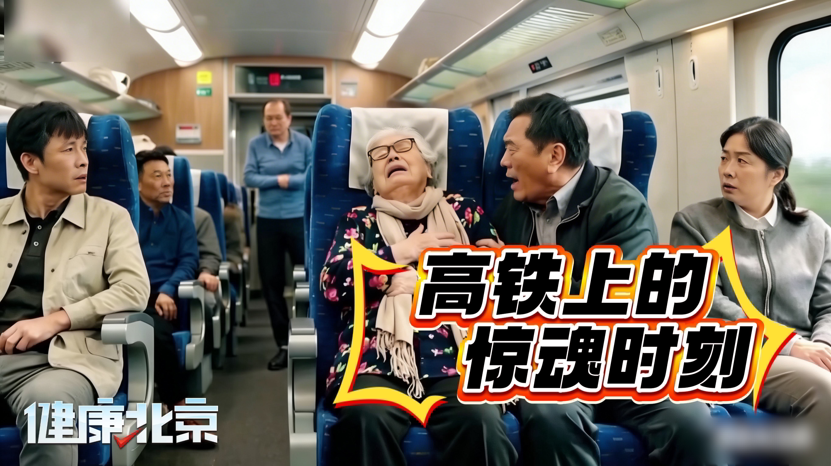 高铁上88岁老人突发胸闷，紧急施救！