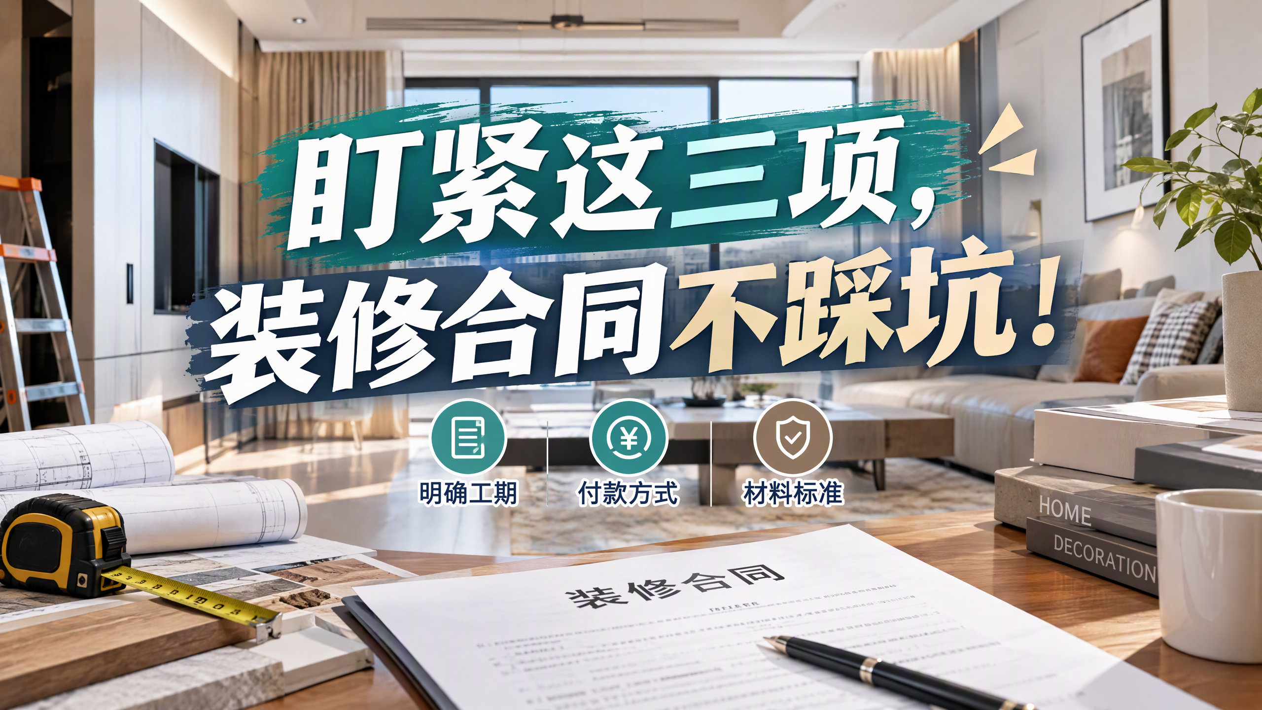 装修合同不踩坑，一定盯紧这3项！