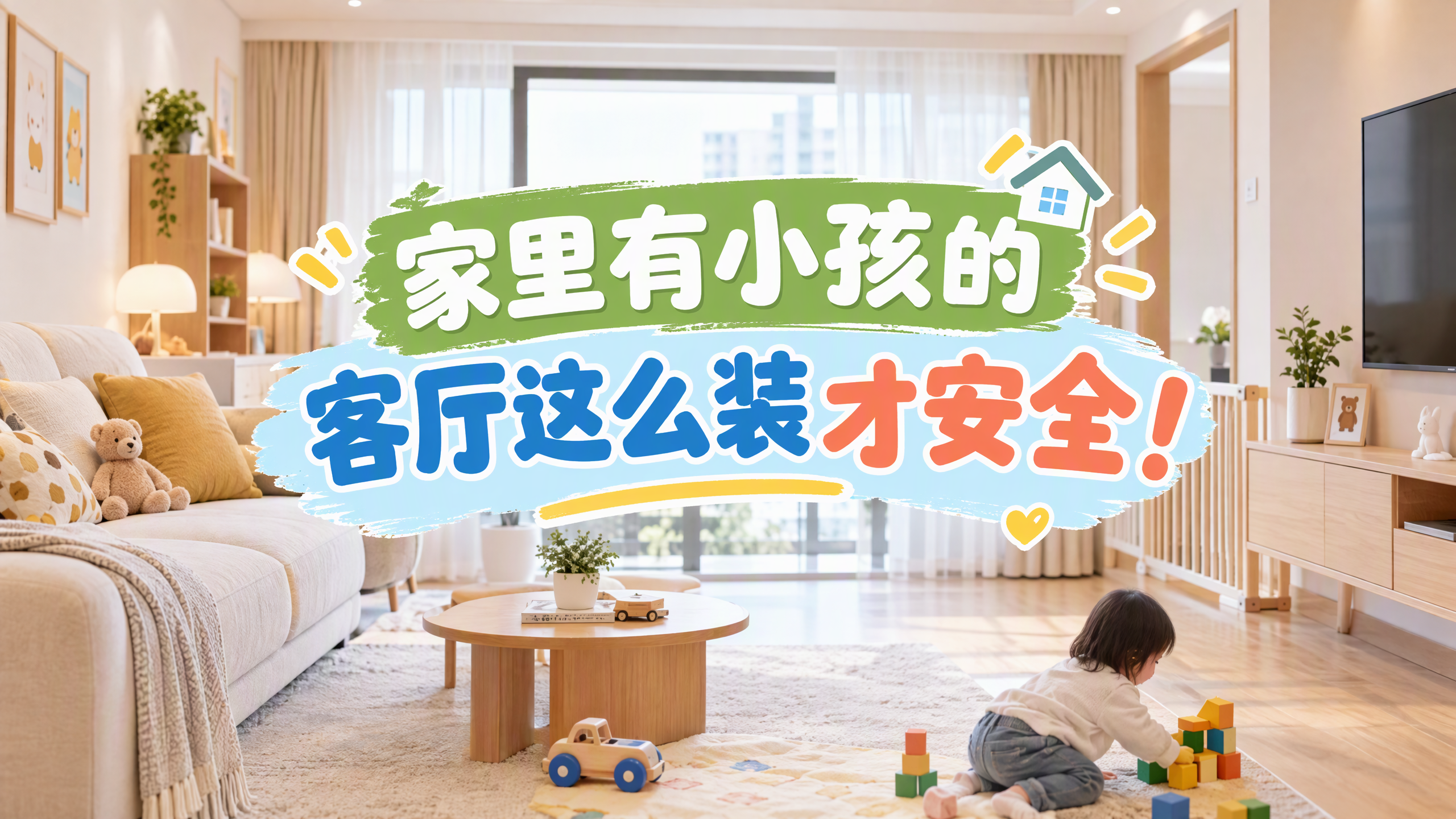 家里有小孩，客厅这么装才安全！