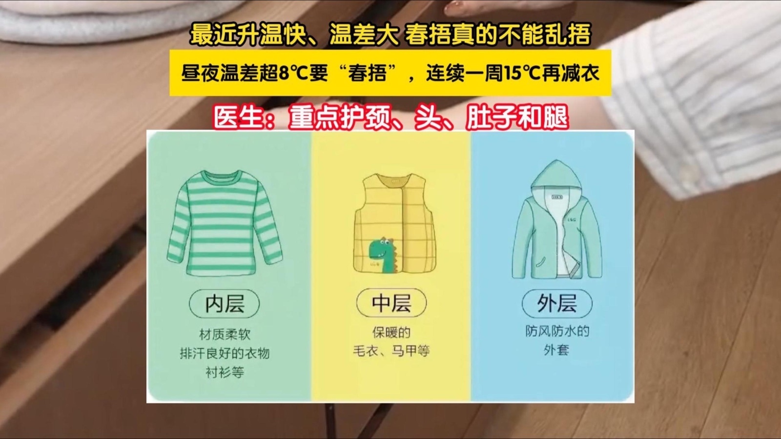 春捂不是多穿衣服,医生教你“815”原则 春捂不是多穿衣服,医生教你“815”原则