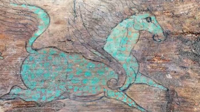 2025考古新成果！新疆首现两匹唐代独特天马形象