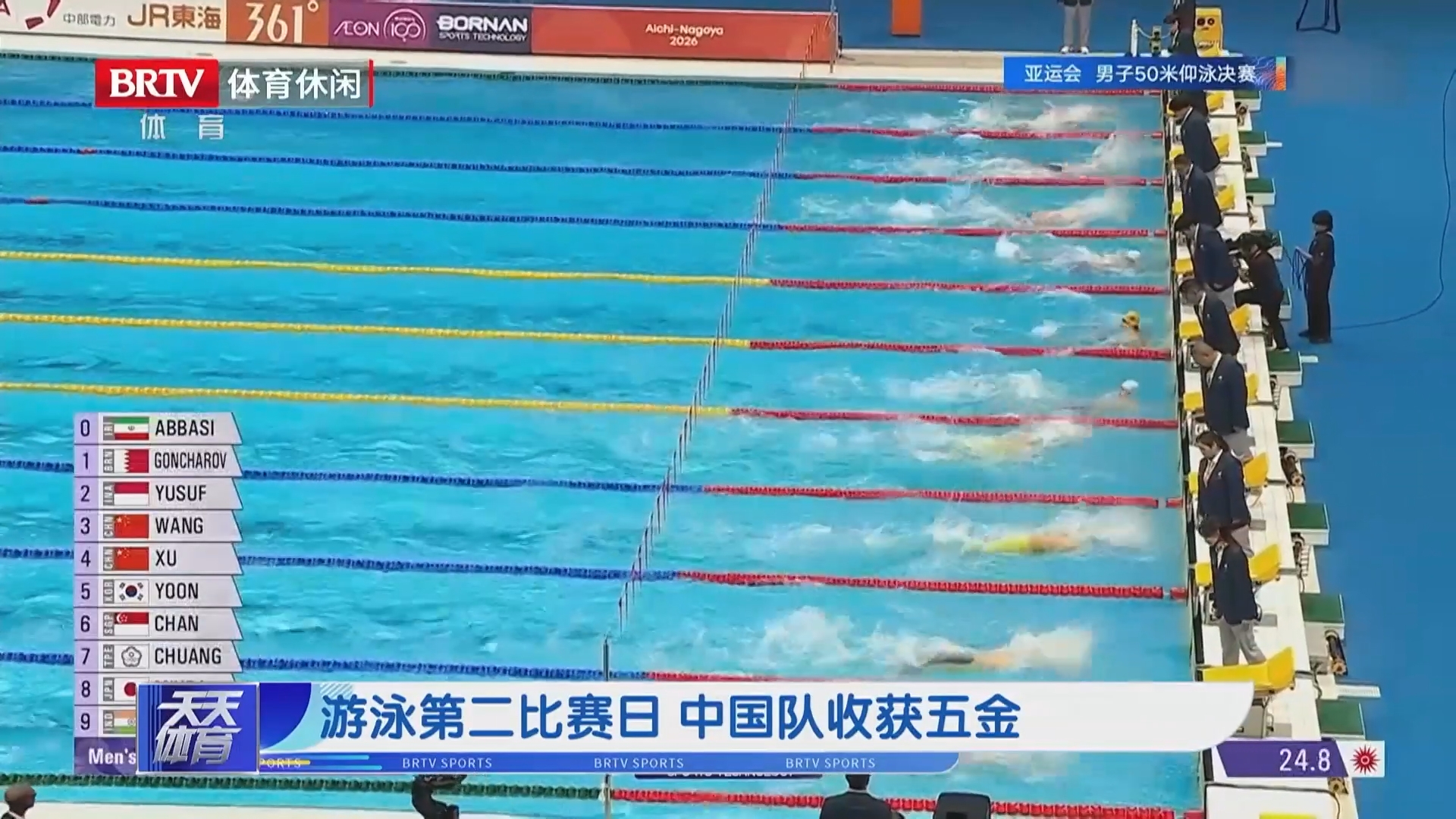游泳第二比赛日 中国队收获五金 游泳第二比赛日 中国队收获五金