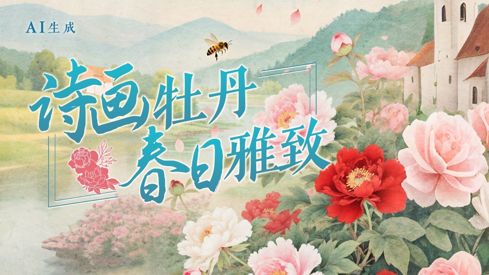 AI诗卡|古韵新绘!一屏尽揽牡丹国色春香 AI诗卡|古韵新绘!一屏尽揽牡丹国色春香
