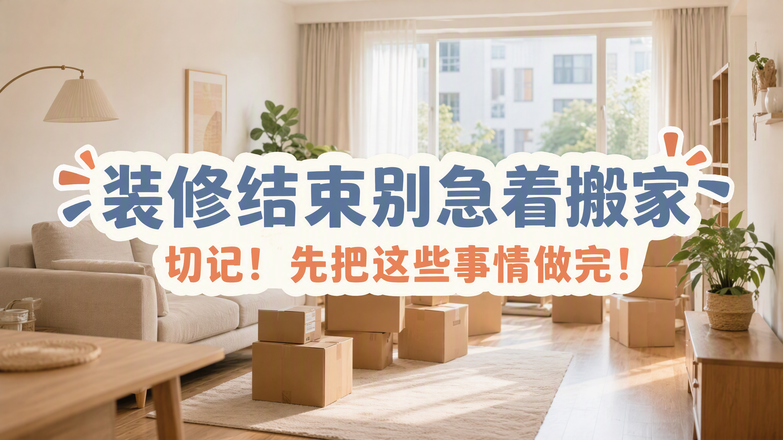 切记！硬装结束后做完这些再搬家！