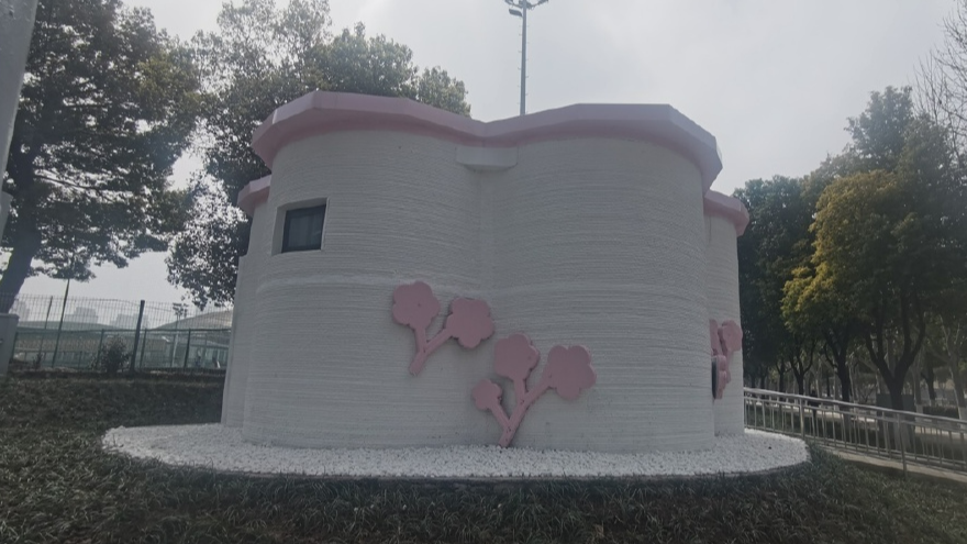 武汉首座3D打印公厕，亮相汉马赛道旁