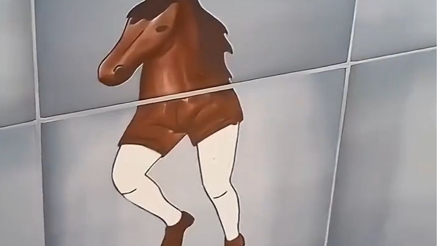 师傅贴错墙面拼花，这离谱效果看得人血压飙升！