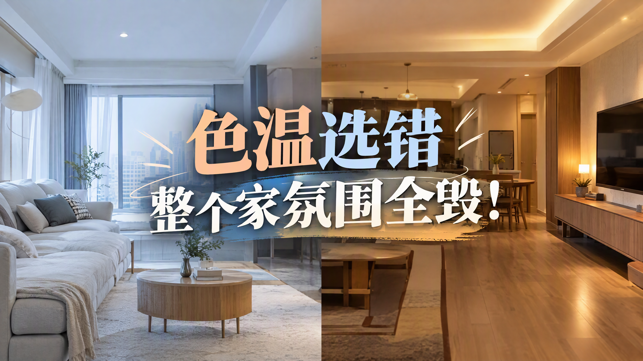 色温选错,整个家氛围全毁! 色温选错,整个家氛围全毁!