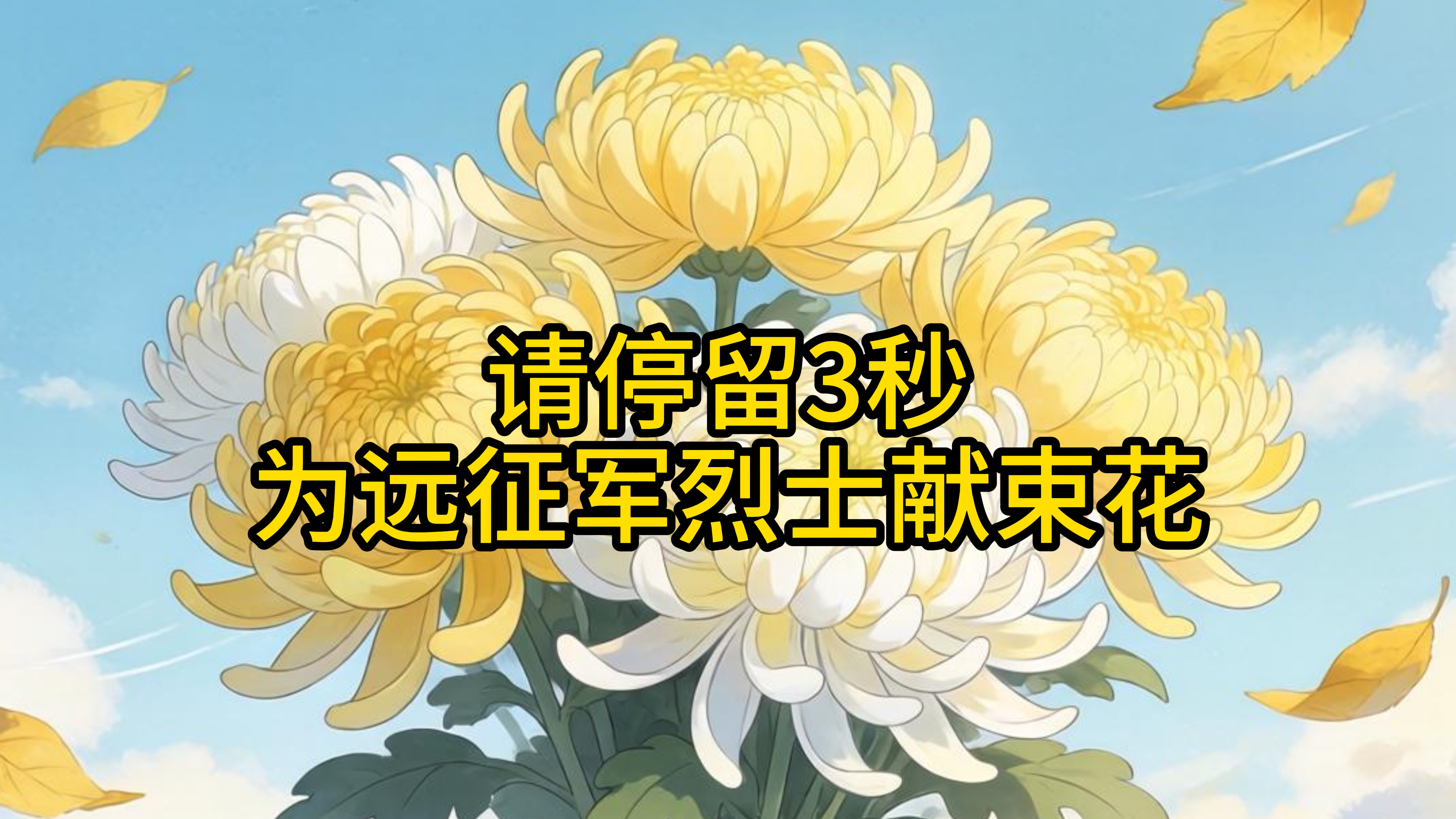 请停留3秒，为远征军烈士献束花