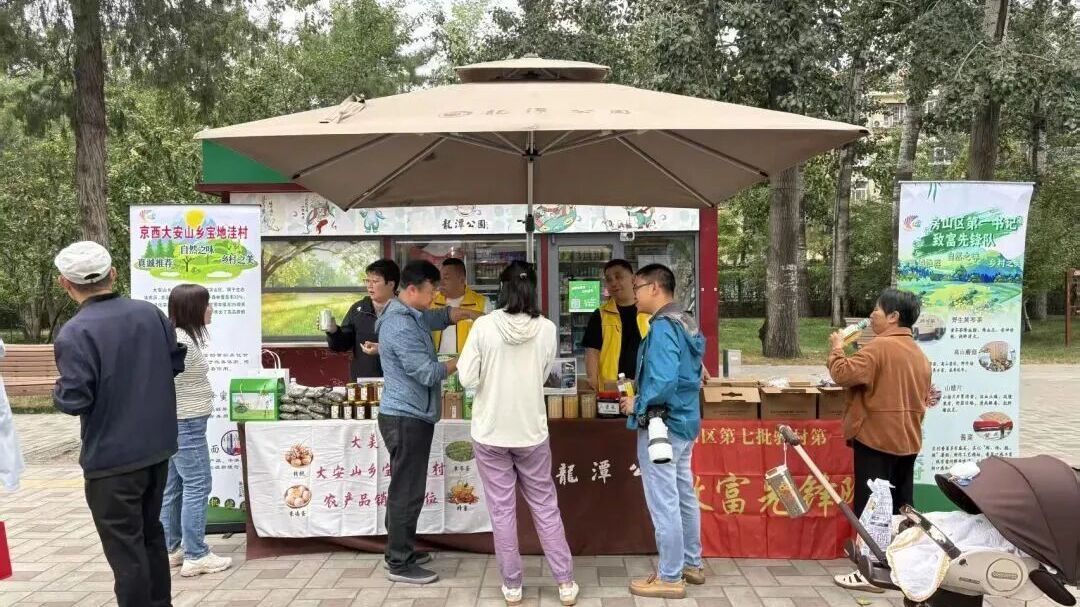 房山的第一书记们带着农产品亮相东城区市集！