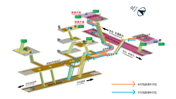 换乘少走约100米!北京地铁东四站启用“双向”换乘 换乘少走约100米!北京地铁东四站启用“双向”换乘