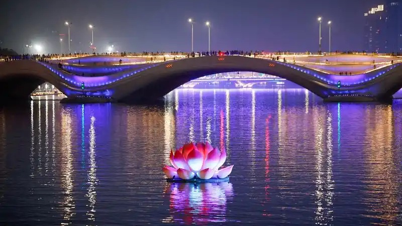 北京通州大运河“大运长歌”光影秀