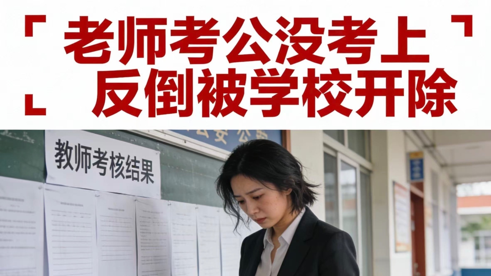 老师考公没考上，反倒被学校开除