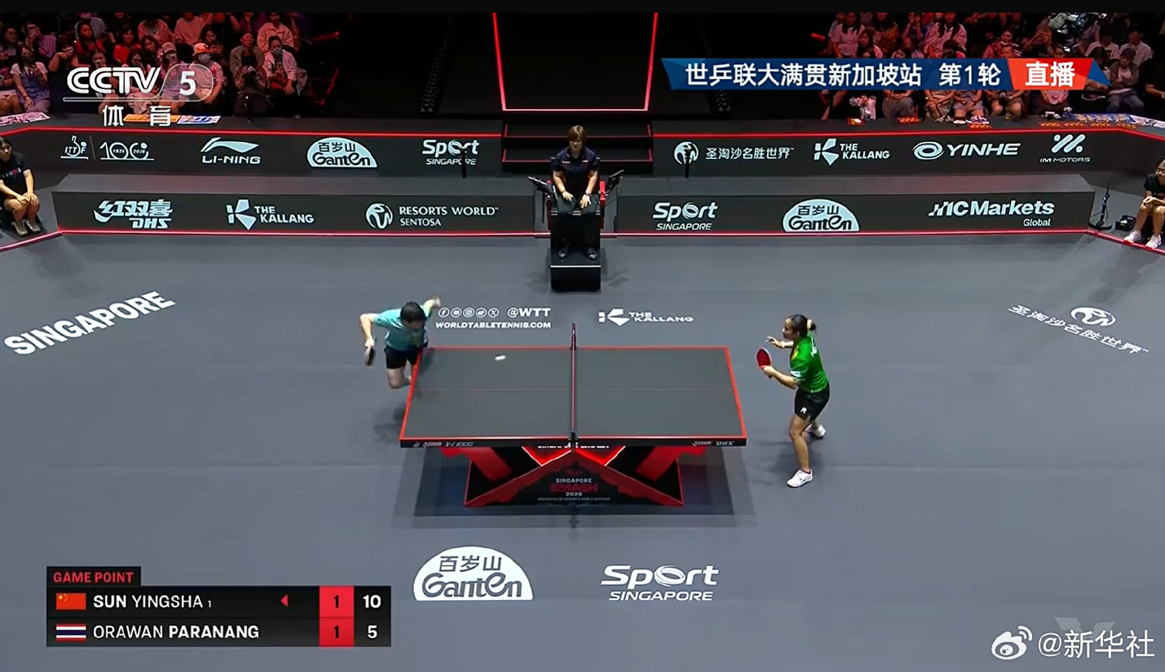 2026WTT新加坡大满贯：孙颖莎马年开门红，晋级32强