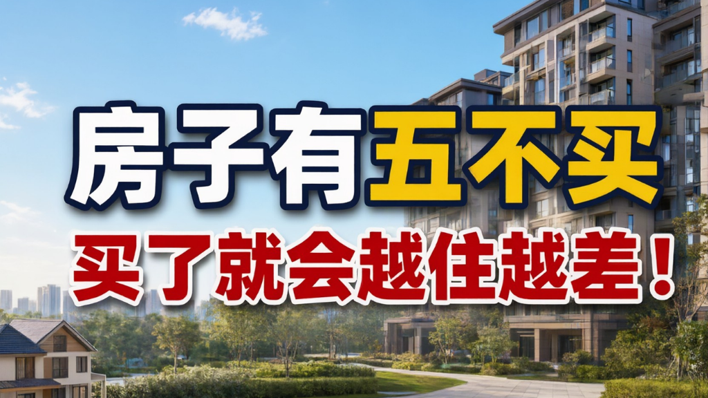 房子有5不买，看你做对了吗？