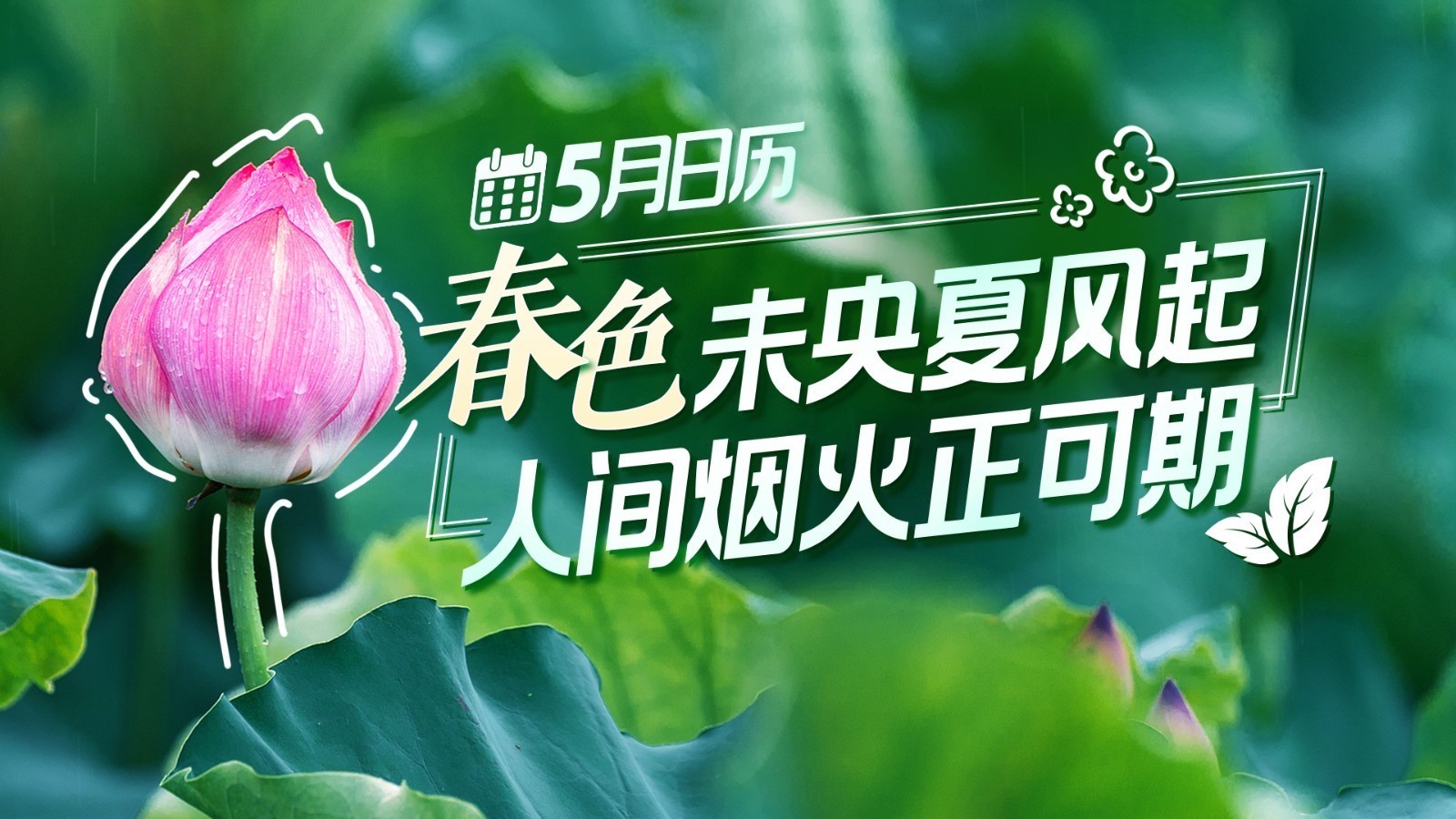 五月日历｜明亮热忱 迎风踏浪！在诗意与烟火中开启夏日序章