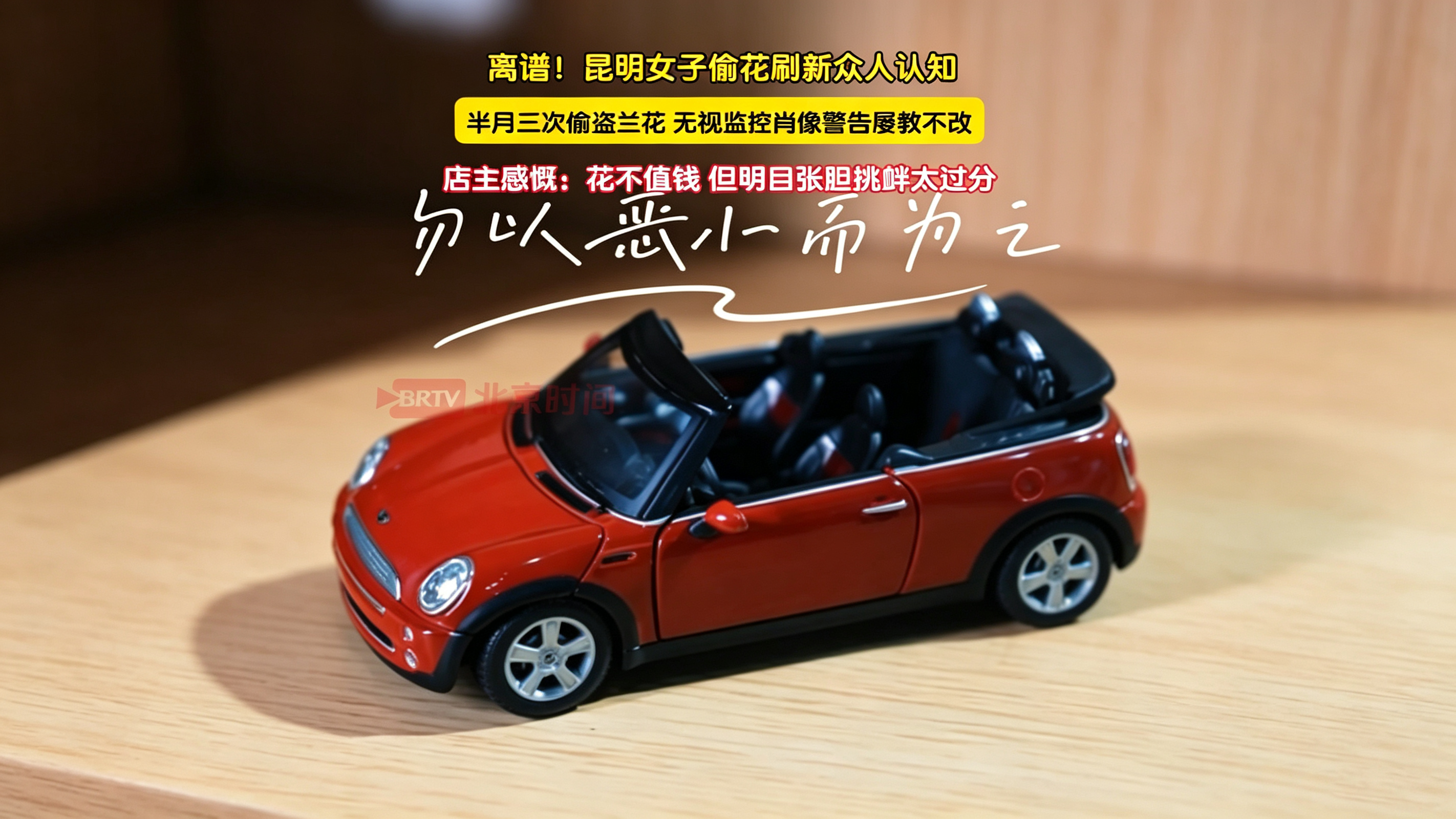 离谱！昆明女子偷花刷新众人认知