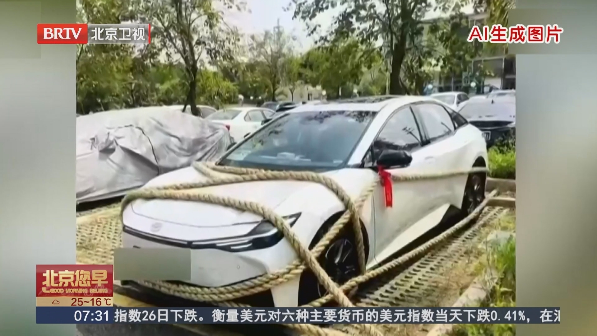 这些和“桦加沙”有关的消息是真的吗?网传为防台风 车辆雕塑等被“五花大绑” 这些和“桦加沙”有关的消息是真的吗?网传为防台风 车辆雕塑等被“五花大绑”