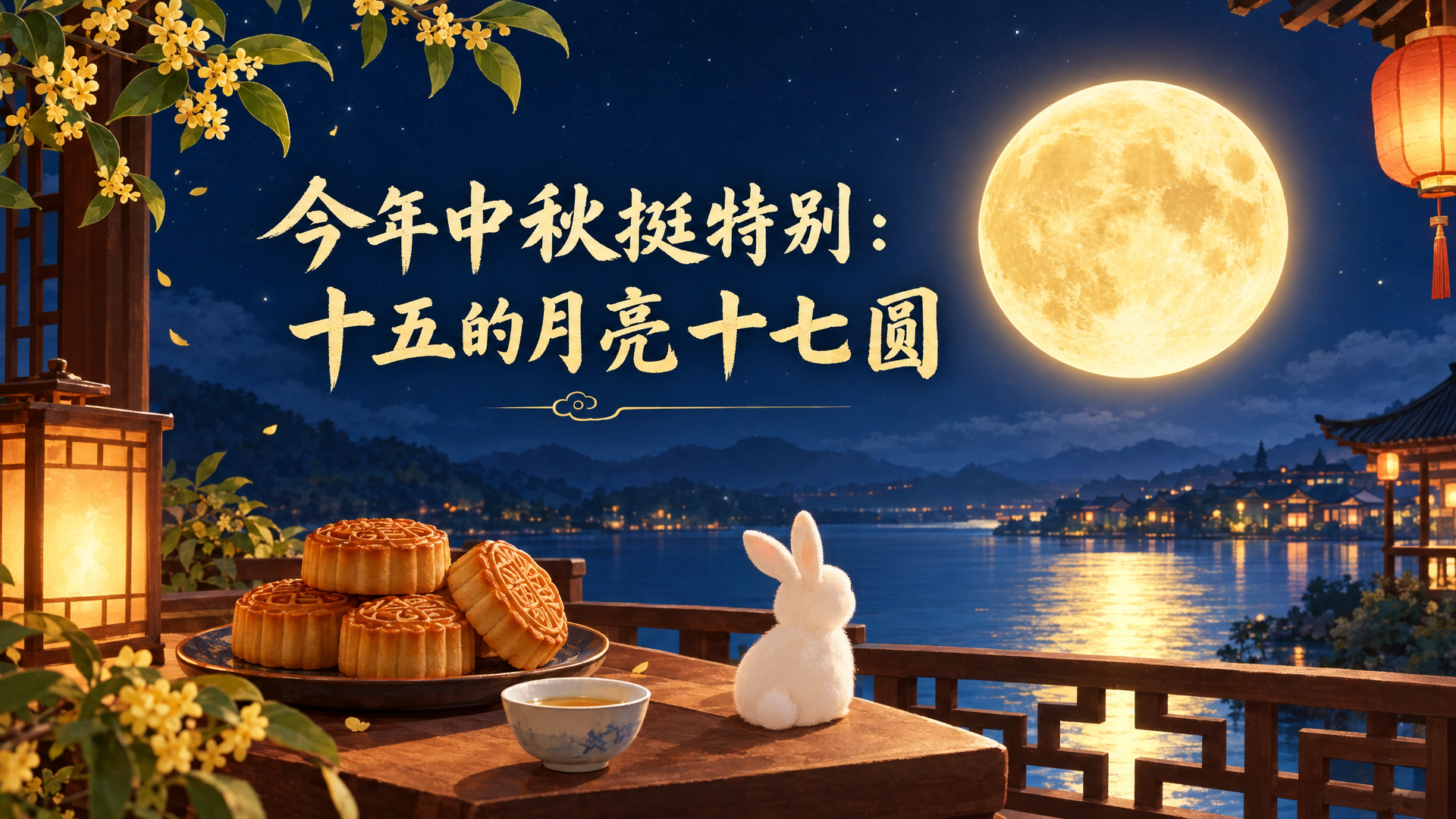 今年中秋挺特别：十五的月亮十七圆