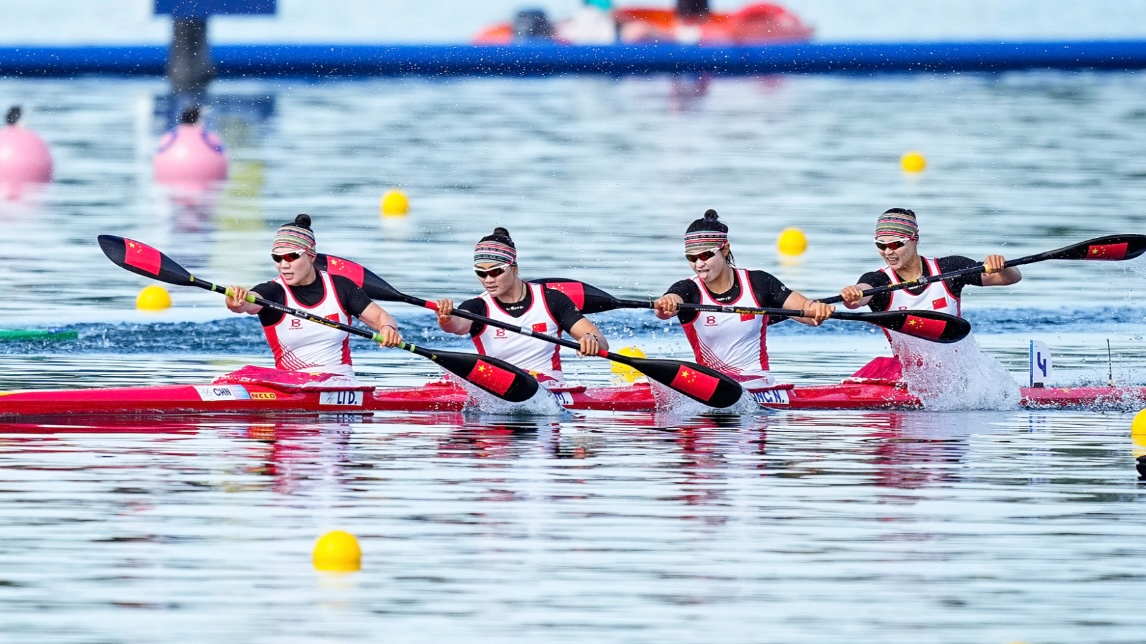 1分33秒57！中国队女子500米四人皮艇获得第5名